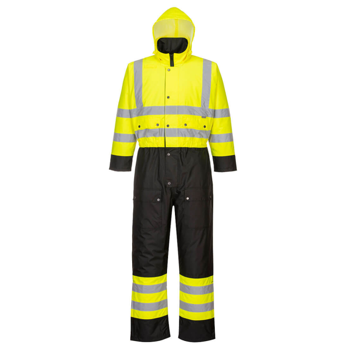 PORTWEST S485, Combinezon HiVis Contrast căptușit, din poliester 300D Oxford cu finisaj Texpel Splash Eco, 190 g/mp [6]