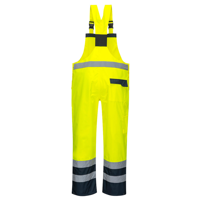PORTWEST S488, Pantaloni cu pieptar HI-VIS necăptușiți, din poliester 300D, 190 g/mp [5]