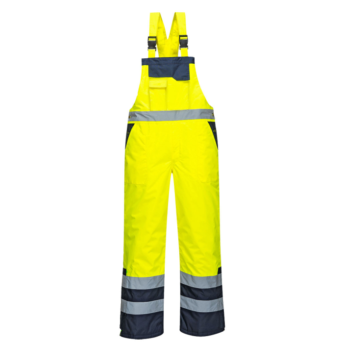 PORTWEST S489, Pantaloni cu pieptar HI-VIS, din poliester 300D, 190 g/mp, căptușeală termică 170 g/mp [3]