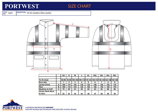 PORTWEST S491, Jachetă Sealtex Ultra necăptușită, din poliester tricot cu strat superior PU, 185 g/mp [3]