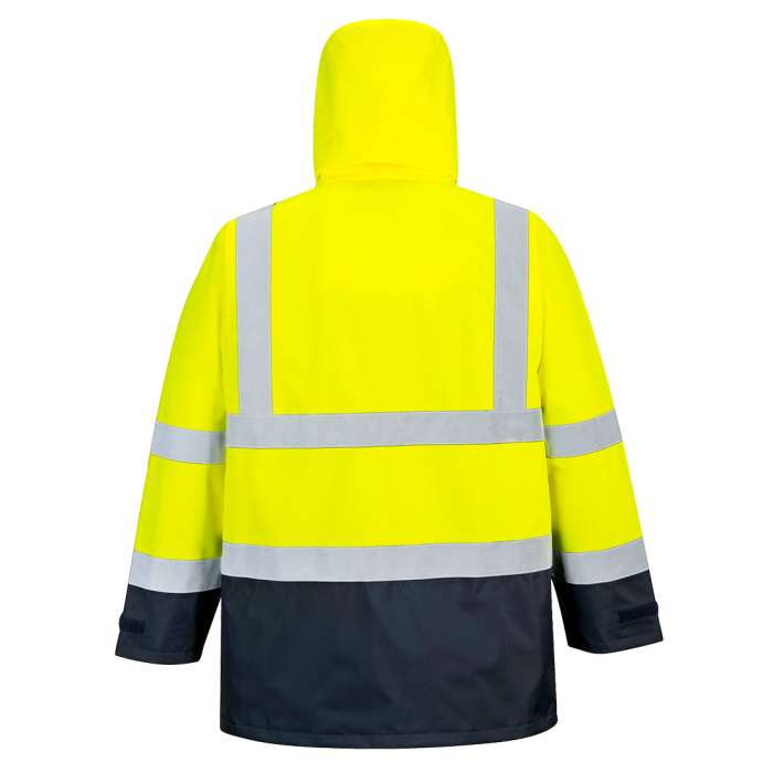PORTWEST S768, Jachetă HI-VIS Executive 5-in-1, cu glugă ascunsă, din poliester 300D, 190 g/mp, căptușeală detașabilă 280 g/mp [4]