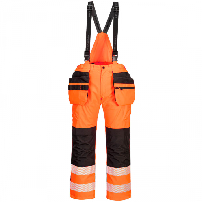 PORTWEST PW356, Salopetă de ploaie Hi-Vis PW3, din poliester 300D, 190 g/mp, căptușeală tip plasă 60 g/mp [1]