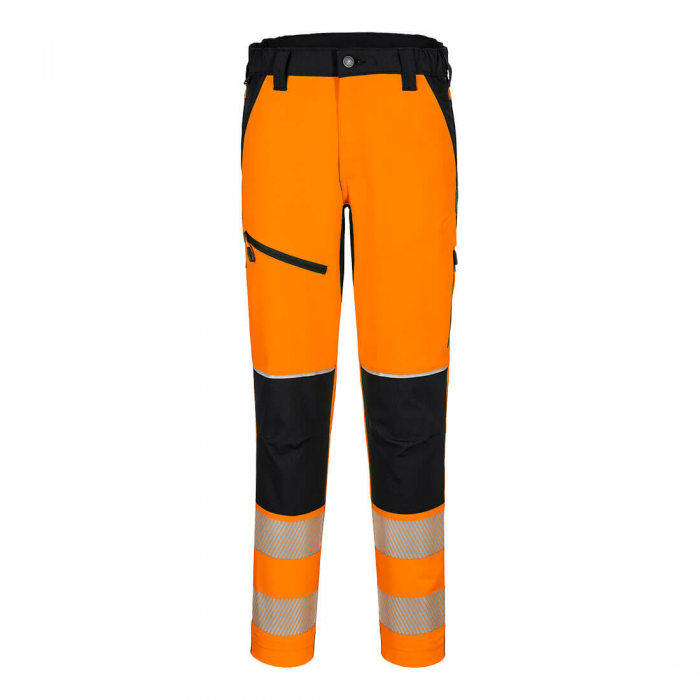 PORTWEST T140, Pantaloni stretch Hi-Vis, din poliester și elastan, 300 g/mp [1]