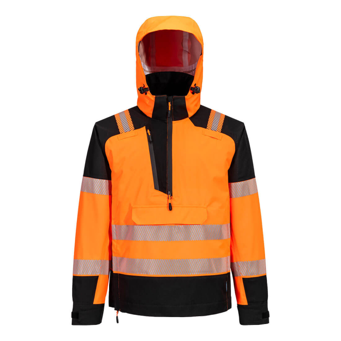 PORTWEST T161, Jachetă de ploaie cu glugă PW3 HI-VIS (3L), din poliester, 160 g/mp [1]