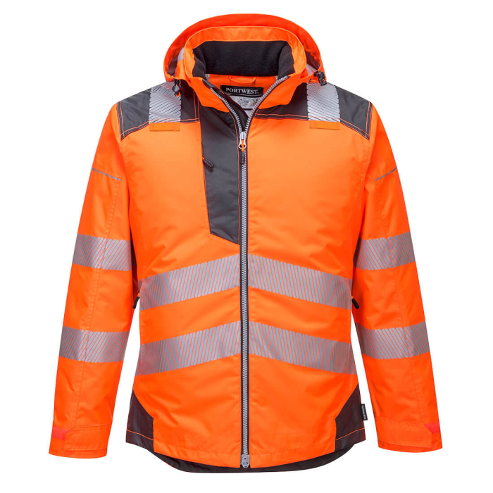 PORTWEST T400, Jachetă de iarnă HI-VIS, cu glugă detașabilă, din poliester 300D, 190 g/mp, căptușeală termică 230 g/mp [8]