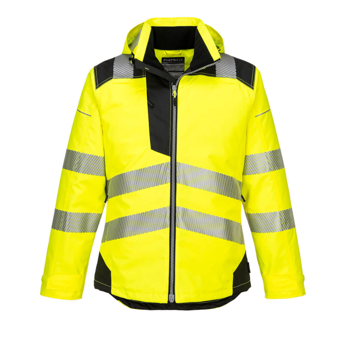 PORTWEST T400, Jachetă de iarnă HI-VIS, cu glugă detașabilă, din poliester 300D, 190 g/mp, căptușeală termică 230 g/mp [4]