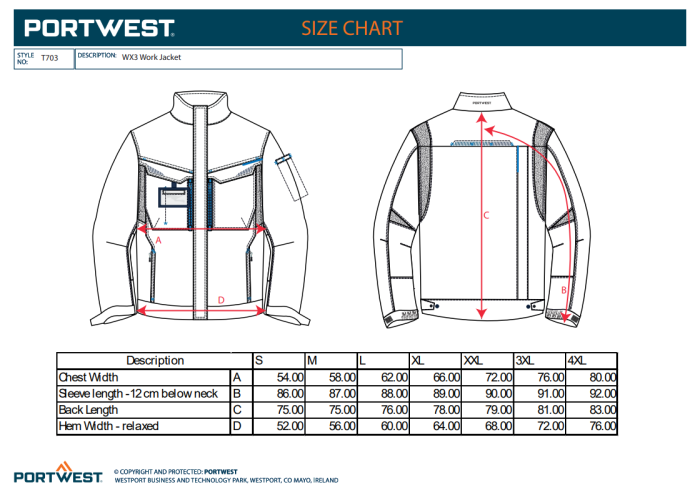 PORTWEST T703, Jachetă de lucru din poliester și bumbac, 245 g/mp [3]