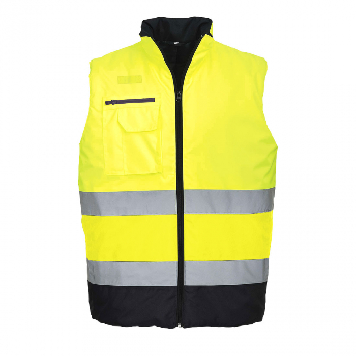 PORTWEST, Vestă termică Hi-Vis Two Tone, din poliester 300D Oxford, 190 g/mp, căptușeală termică 160 g/mp [1]