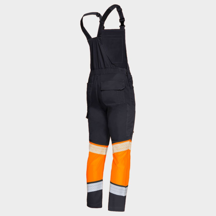 PRIMO LIGHT STRETCH, Pantaloni de lucru reflectorizanți cu pieptar, din tercot elastic, 210 g/mp [5]
