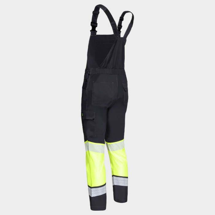 PRIMO LIGHT STRETCH, Pantaloni de lucru reflectorizanți cu pieptar, din tercot elastic, 210 g/mp [5]