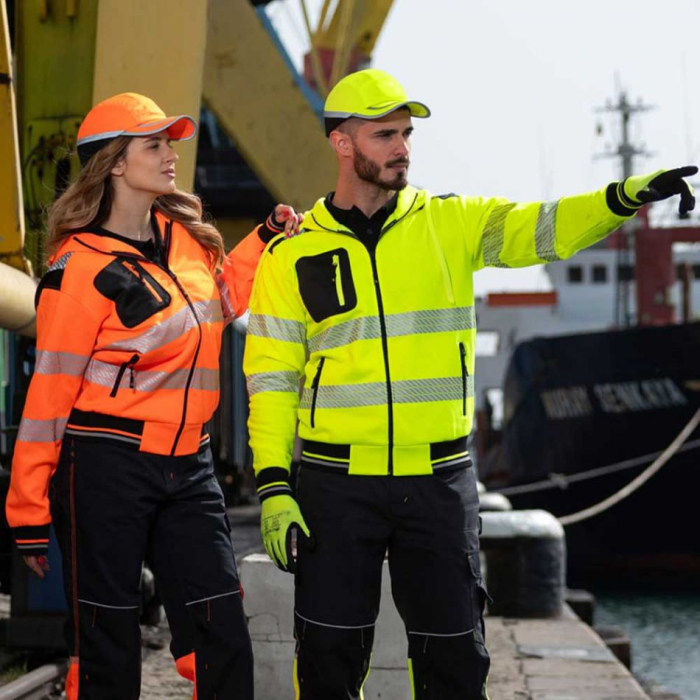 PRISMA HV SWEATSHIRT 2.0, Jachetă HI-VIS cu glugă, din poliester 75% și bumbac 25%, căptușeală polar, 280 g/mp [2]
