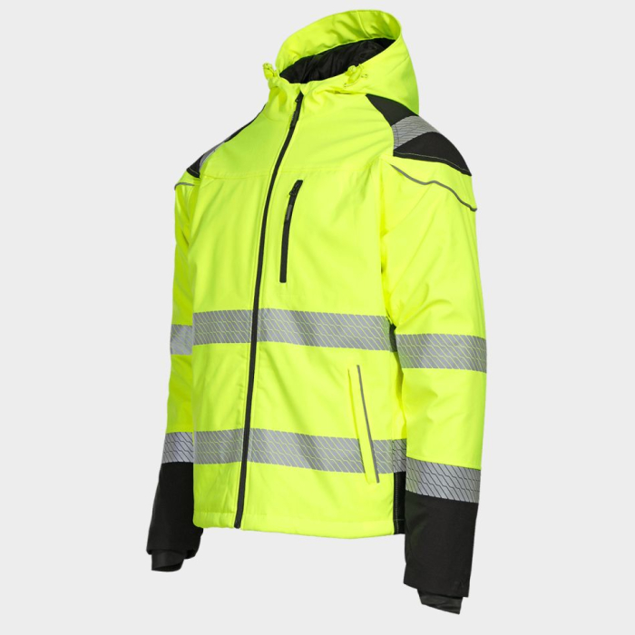 PRISMA HV SOFTSHELL, Jachetă HI-VIS tip softshell cu glugă încorporată, poliester 100% și membrană TPU, 240 g/mp [3]