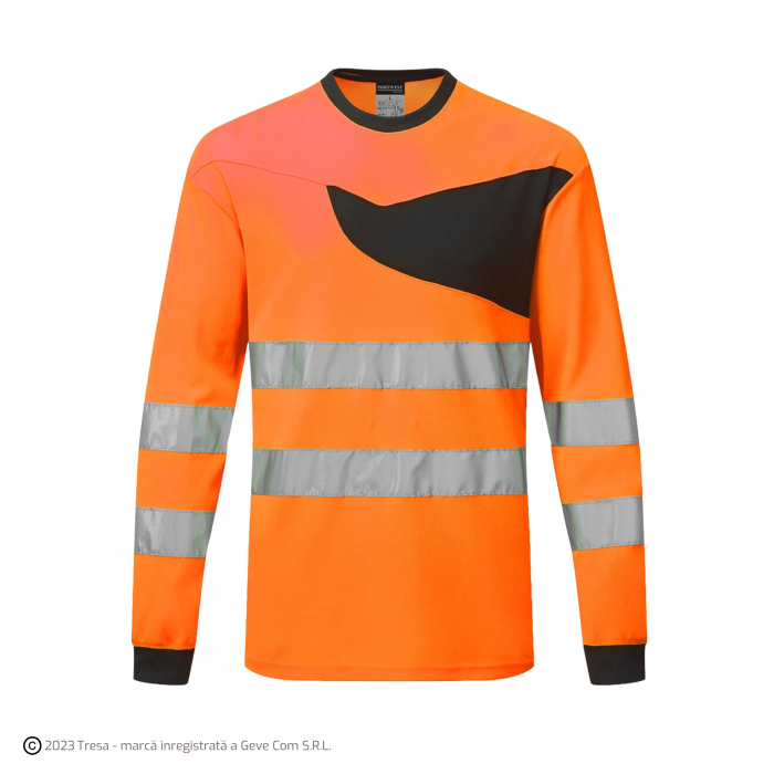 PW221, Bluză HI-VIS cu mânecă lungă, din kingsmill polycotton, 144 g/mp [3]
