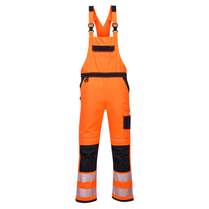PW3 HI VIS BIB & BRACE, Salopeta cu pieptar din poliester si bumbac [4]