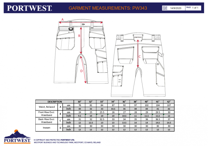 PW3 HI-VIS Holster, Pantaloni scurti din poliester si bumbac [3]