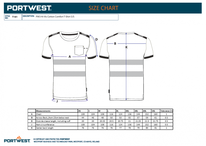 PW3 HIVIS S/S, Tricou din bumbac si poliester, 175 g/mp [11]