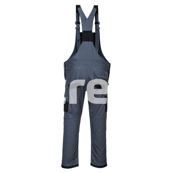 BIB & BRACE WORK, Pantaloni cu pieptar din poliester si bumbac [4]