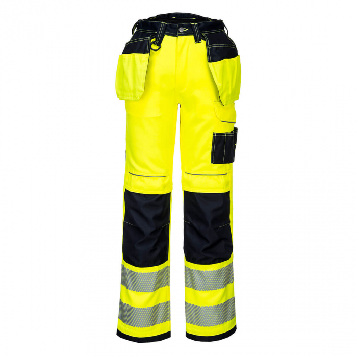 PW3 - 306, Pantaloni Stretch Holster HI-VIS din Titanmill Plus Stretch, 65% poliester, 33% bumbac, 2% elastan, 245 g/mp [1]