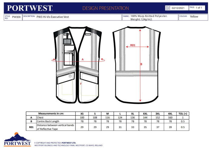 PW3 - 309, Vesta executivă din poliester, 124 g/mp [3]