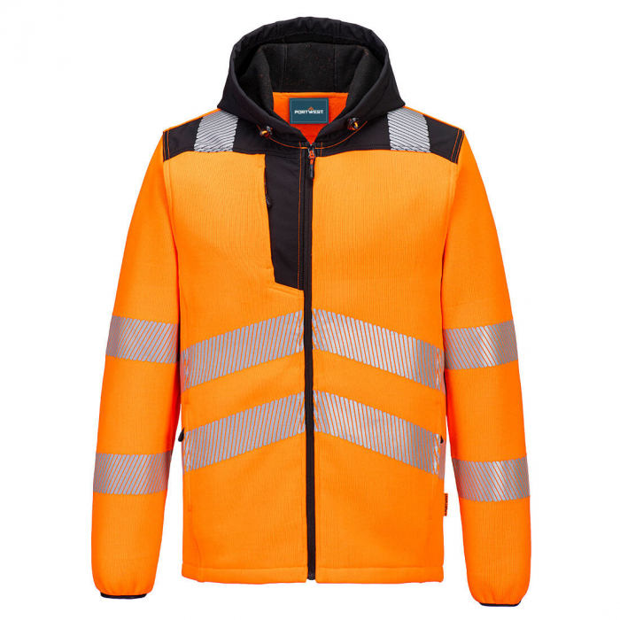 PW3 - 335, Jachetă HI-VIS tip fleece, cu glugă încorporată, din poliester, 380 g/mp [1]