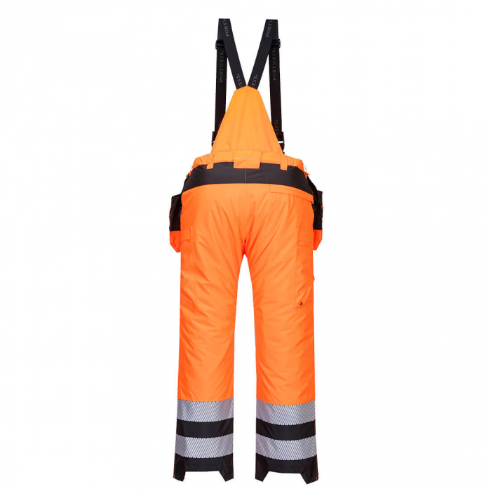 PW3 - 351, Pantaloni cu pieptar de iarnă HI-VIS, din poliester Oxford, 300 g/mp, căptușeală termică 160 g/mp [2]