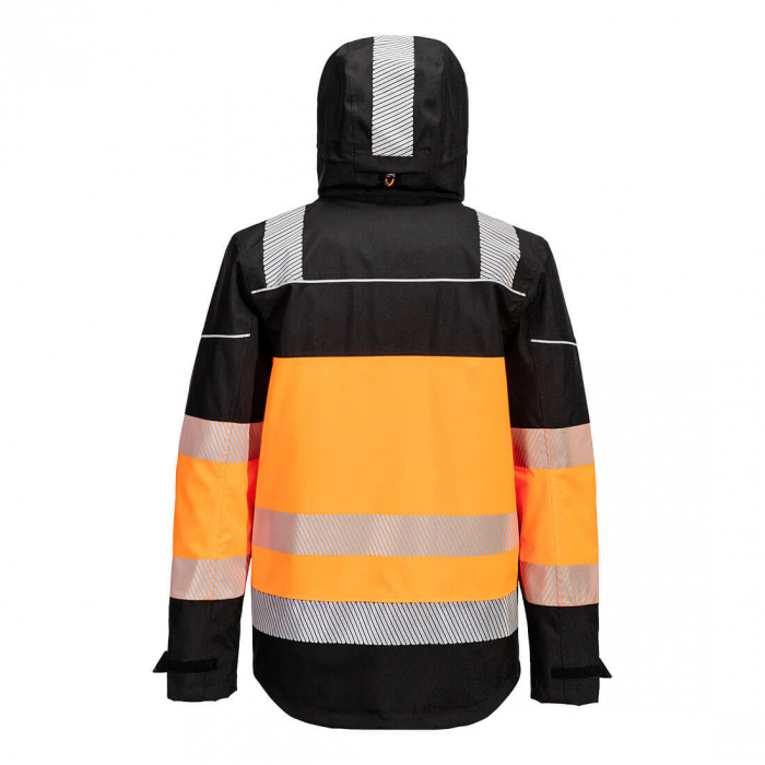 PW3 - 368, Jachetă HI-VIS impermeabilă tip Shell, cu glugă detașabilă, din poliester 300D Stretch Oxford, 200 g/mp, căptușeală din poliester tip plasă 60 g/mp [5]