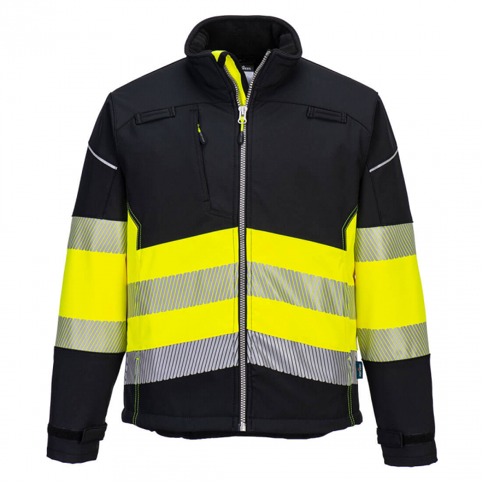 PW3 - 375, Jachetă Softshell Hi-Vis din poliester și elastan, 310 g/mp [4]