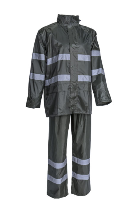 RAINET SUIT, Costum impermeabil cu glugă încorporată, din poliester acoperit cu PVC, 200 g/mp, benzi reflectorizante [3]