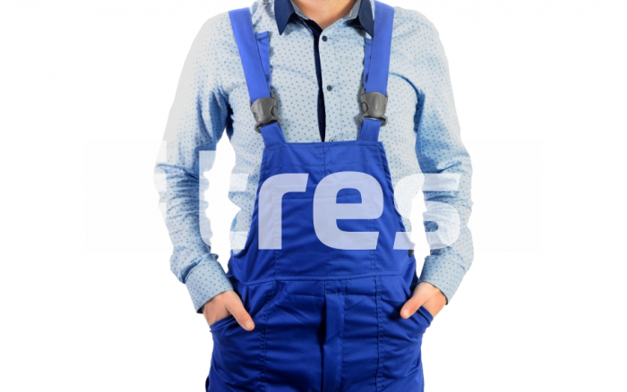 REFLEX, Costum salopeta cu benzi reflectorizante din bumbac si poliester [3]