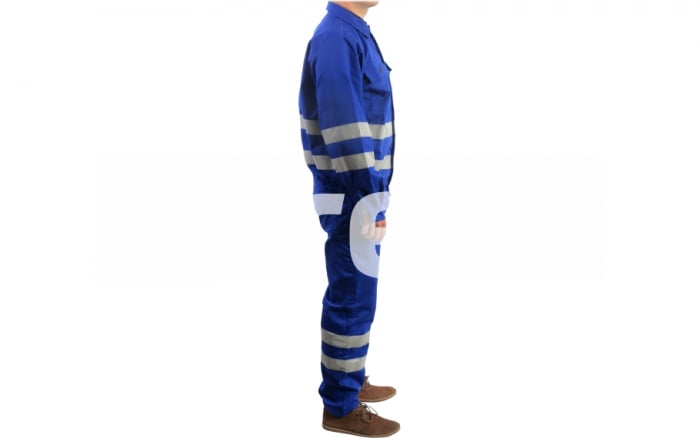 REFLEX, Costum salopeta cu benzi reflectorizante din bumbac si poliester [2]