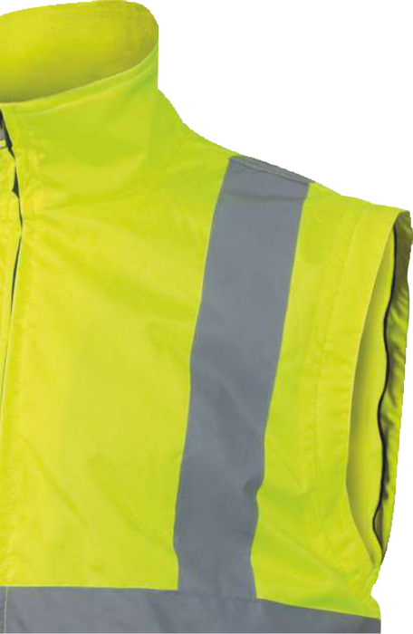 RENO HV, Jachetă HI-VIS 2 în 1 cu mâneci detașabile și glugă retractabilă din poliester Oxford cu acoperire poliuretanică, 465 g/mp [4]