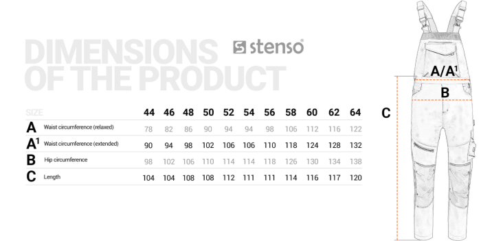 REVOLT 4STRETCH, Pantaloni de lucru cu pieptar din bumbac 57%, poliester 40% și spandex 3%, 240 g/mp [6]