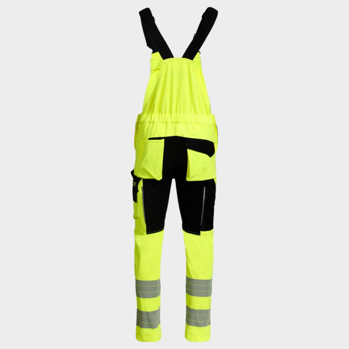 REVOLT HV 4 STRETCH, Pantaloni cu pieptar de înaltă vizibilitate din poliester 100%, stretch mecanic, 280 g/mp, Clasa 2 [2]