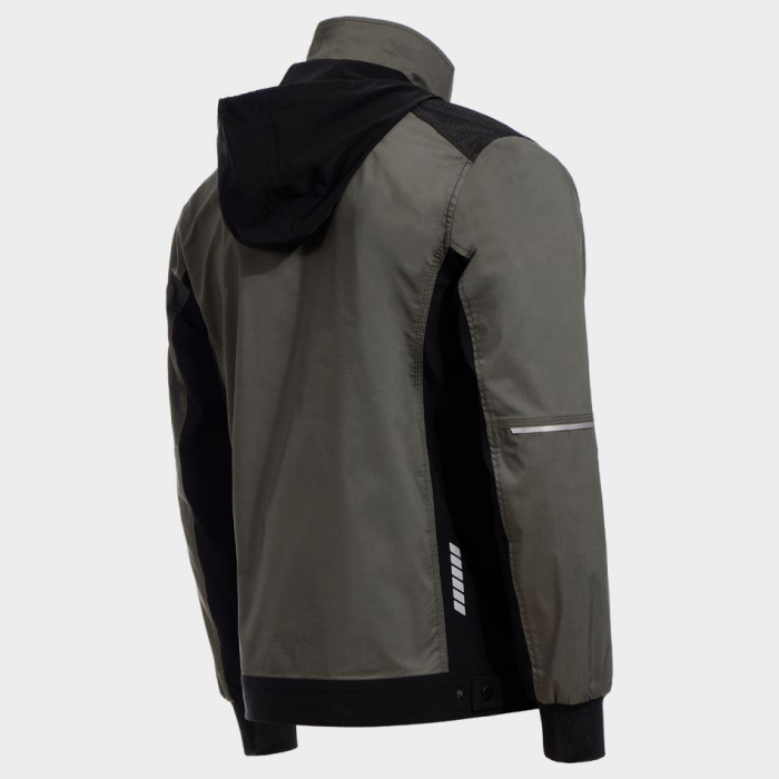 REVOLT LIGHT STRETCH GREEN, Jachetă de lucru cu glugă detașabilă din amestec poliester-bumbac și T400 cu stretch mecanic, 160 g/mp [6]