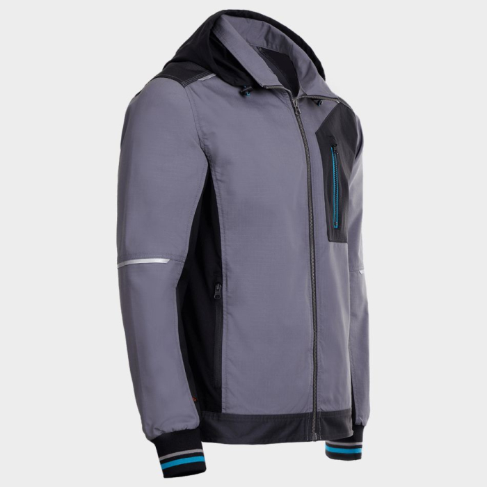 REVOLT RIPSTOP STRETCH, Jachetă de lucru cu glugă detașabilă din poliester 36%, bumbac 20% și T400 44%, țesătură ripstop, 220 g/mp [5]