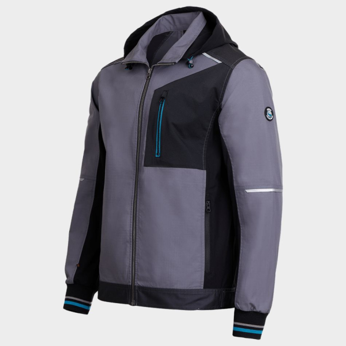 REVOLT RIPSTOP STRETCH, Jachetă de lucru cu glugă detașabilă din poliester 36%, bumbac 20% și T400 44%, țesătură ripstop, 220 g/mp [3]