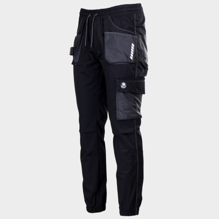 REVOLT SPORT, Pantaloni de lucru slim fit din bumbac 32%, poliester 65% și spandex 3%, 240 g/mp [5]