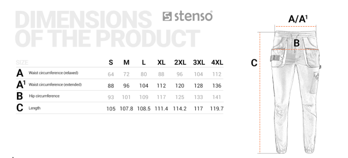 REVOLT SPORT, Pantaloni de lucru slim fit din bumbac 32%, poliester 65% și spandex 3%, 240 g/mp [7]