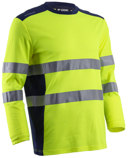 RIKKA, Tricou de înaltă vizibilitate cu mâneci lungi din bumbac/poliester 150 g/mp [2]