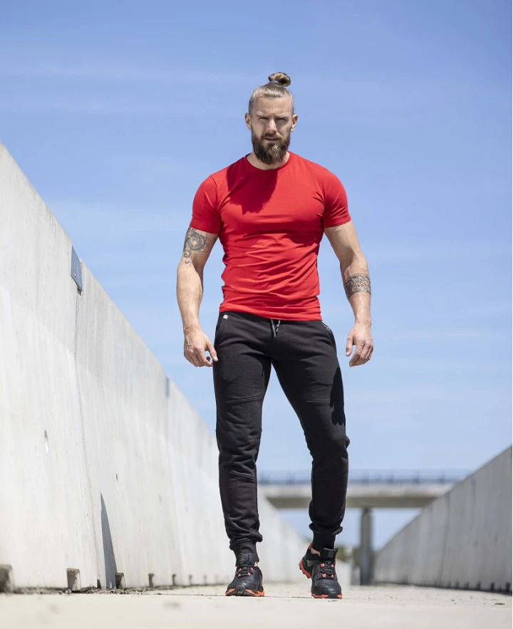 RIVARY, Pantaloni sport SLIM FIT din bumbac și poliester, 320 g/mp [5]