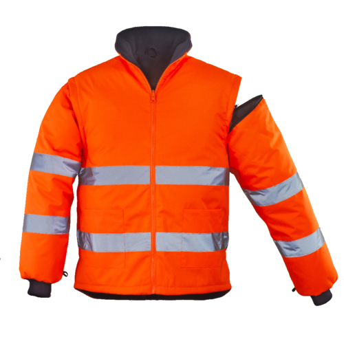 ROADWAY 4 IN 1, Jachetă HI VIS de iarnă, 4 in 1, din poliester Oxford 300D si PU, 280 g/mp, căptușeală termică, 160 g/mp [3]