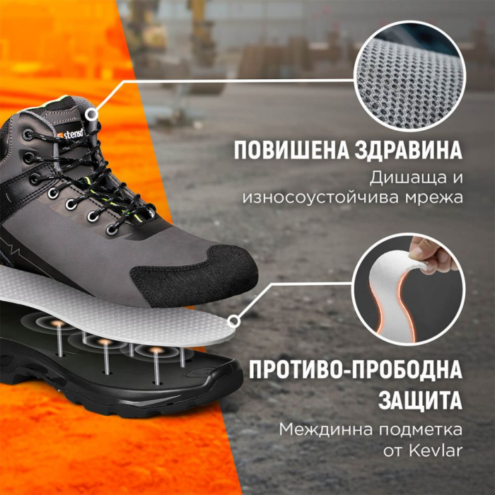 RULER S3S, Bocanci de protecție din piele nubuck, bombeu compozit, talpă poliuretan [2]