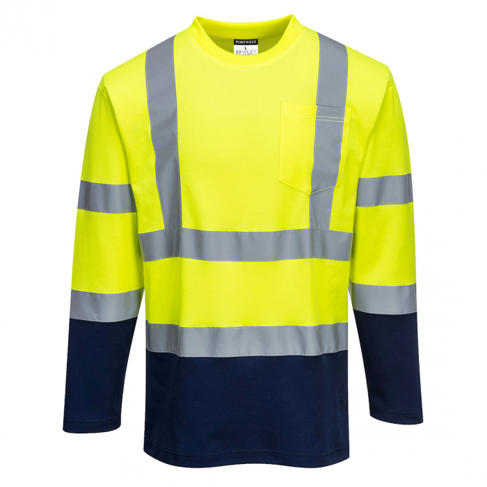 S280, Tricou cu mâneci lungi Hi-Vis din bumbac și poliester, 175 g/mp [4]
