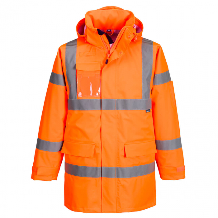 S599, Jachetă impermeabilă Hi-Vis cu glugă detașabilă, din poliester 3L, 160 g/mp [1]
