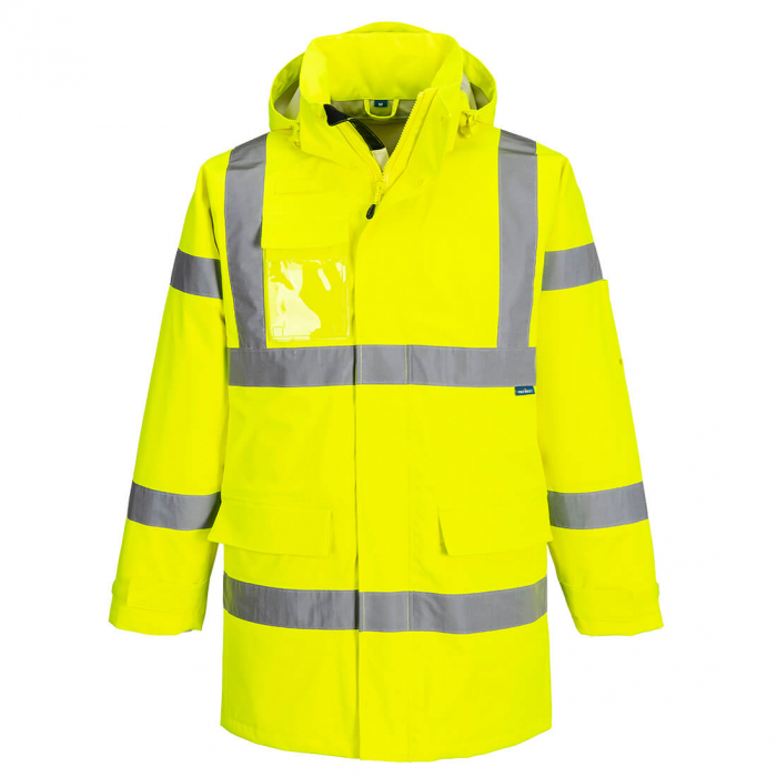 S599, Jachetă impermeabilă Hi-Vis cu glugă detașabilă, din poliester 3L, 160 g/mp [4]