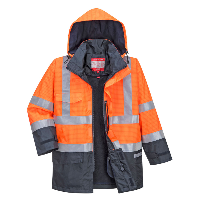 S779, Jachetă ignifugă HI-VIS din poliester impermeabil, 250 g/mp, cu căptușeală detașabilă din fleece [3]