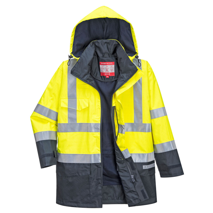 S779, Jachetă ignifugă HI-VIS din poliester impermeabil, 250 g/mp, cu căptușeală detașabilă din fleece [2]