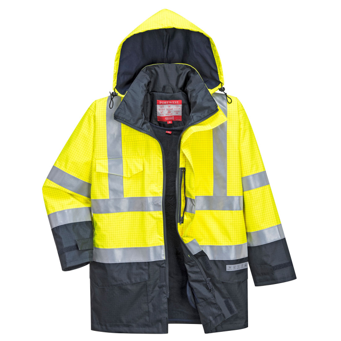 S779, Jachetă ignifugă HI-VIS din poliester impermeabil, 250 g/mp, cu căptușeală detașabilă din fleece [3]