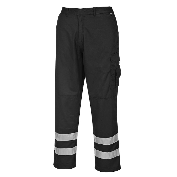 S917, Pantaloni de lucru din tercot, 245 g/mp, benzi reflectorizante [3]