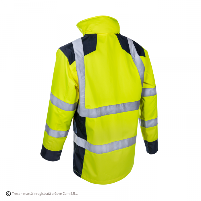 SANGAKU, Jachetă de ploaie HI-VIS din poliester ripstop Oxford 300D, căptușeală din plasă 75 g/mp [2]